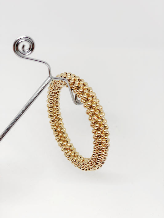 Beaded Stretch Bracelet in Gold or Silver