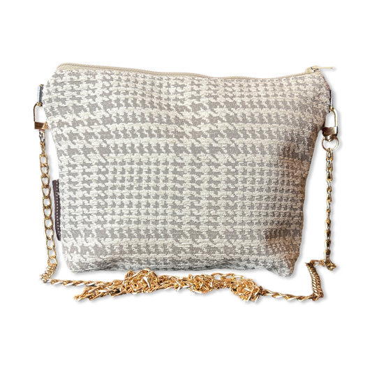 Rubans du Cheval Beige Vintage Silk Scarf Crossbody Bag
