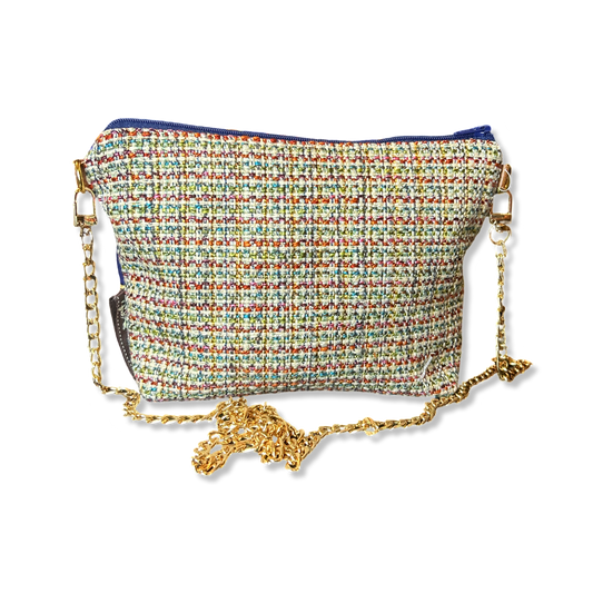 Rubans du Cheval Navy Vintage Silk Scarf Crossbody Bag
