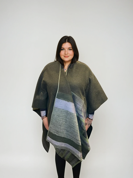 Oversized Cashmere Wool-Blend Cape